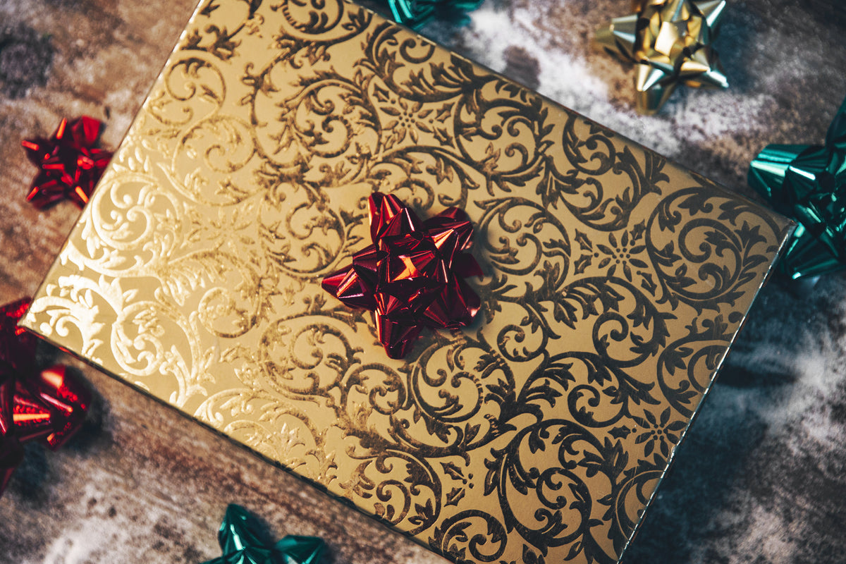 Coffret cadeau doré