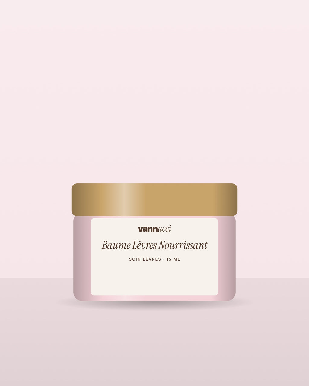 Baume Lèvres Nourrissant Vannucci, pot sur fond clair