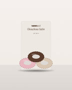 Chouchous Satin Vannucci, chouchous sur fond clair