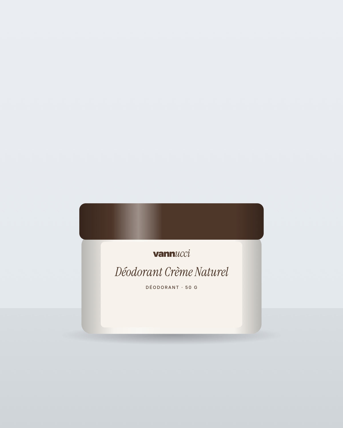 Déodorant Crème Naturel Vannucci, pot sur fond clair