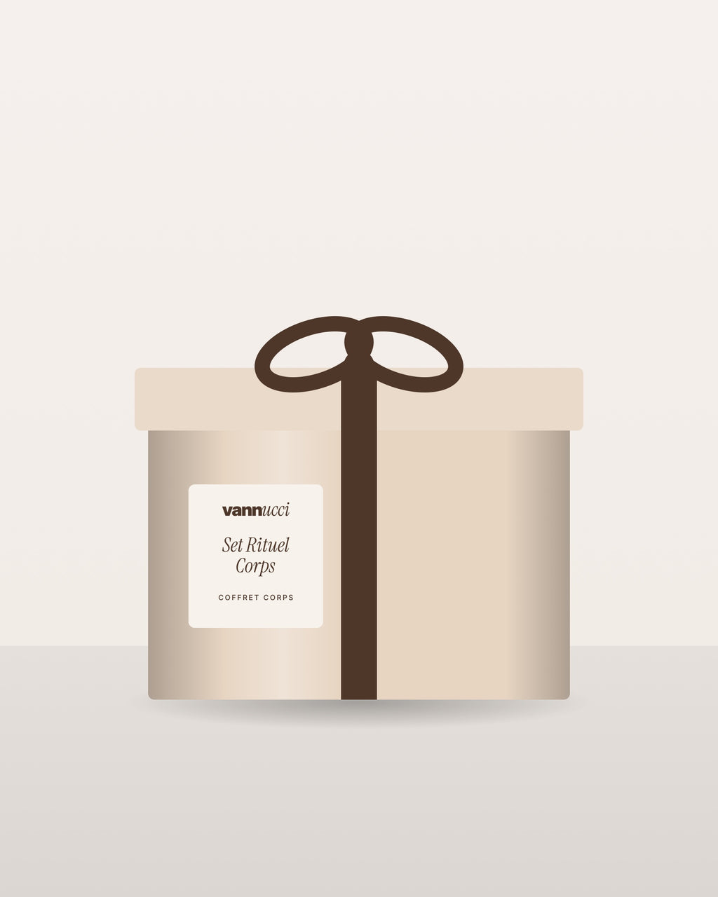 Set Rituel Corps Vannucci, coffret cadeau sur fond clair