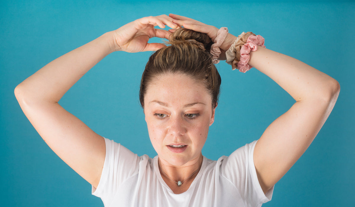 Chignon haut avec chouchou